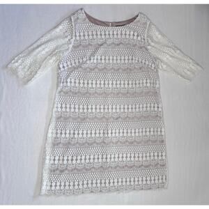 White Lace Modest Plus Size Dress